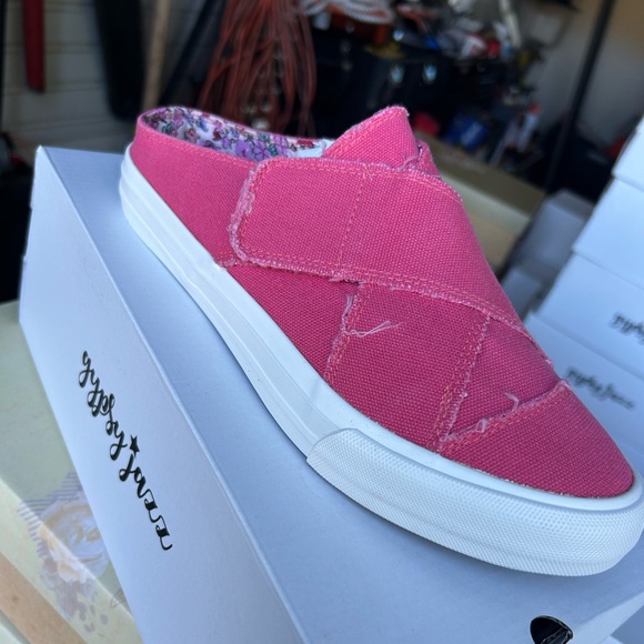 Shoes - Pink Slip-On Sneakers